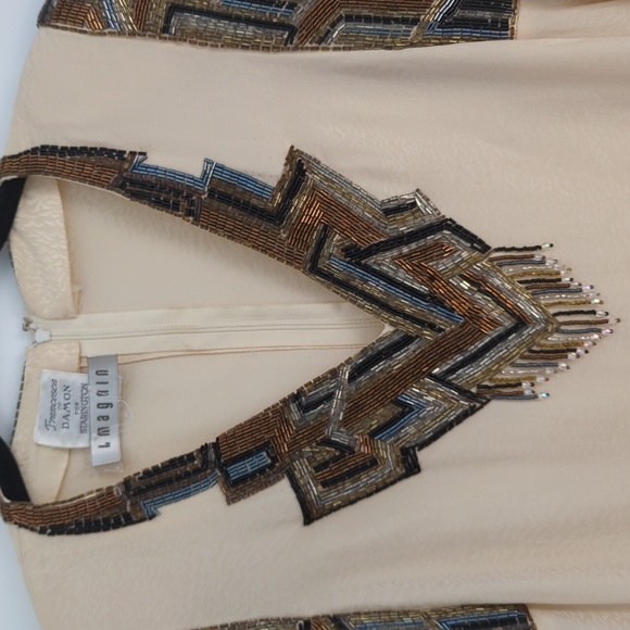 80sVTG Francesca of Damon Beaded Dress - Picture 2 of 10